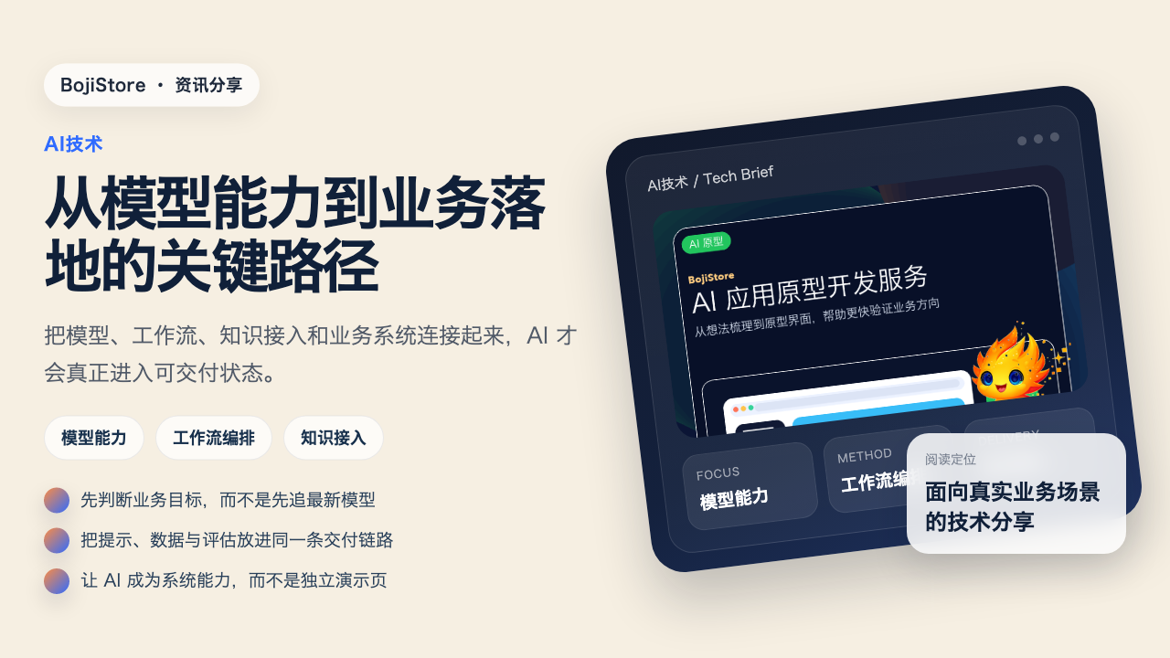 AI技术：从模型能力到业务落地的关键路径